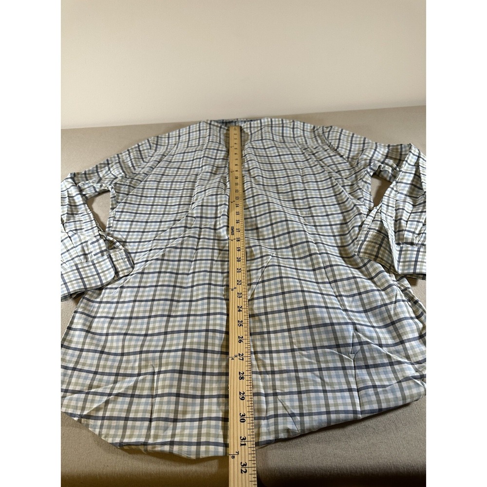 Peter Millar Shirt Adult Medium Green Gingham Plaid Button Down Quality Mens - Picture 7 of 12